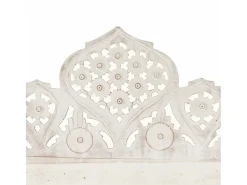 Mampara divisoria de 4 paneles Blanco 160x165 cm Madera de mango
