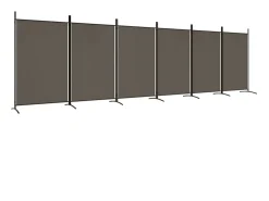 Mampara divisoria de 6 paneles Antracita 520x180 cm Tejido
