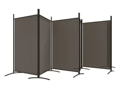 Mampara divisoria de 6 paneles Antracita 520x180 cm Tejido