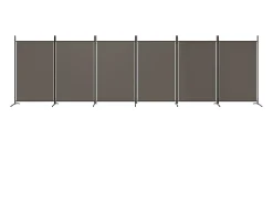 Mampara divisoria de 6 paneles Antracita 520x180 cm Tejido