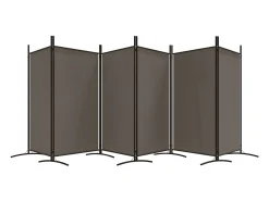 Mampara divisoria de 6 paneles Antracita 520x180 cm Tejido