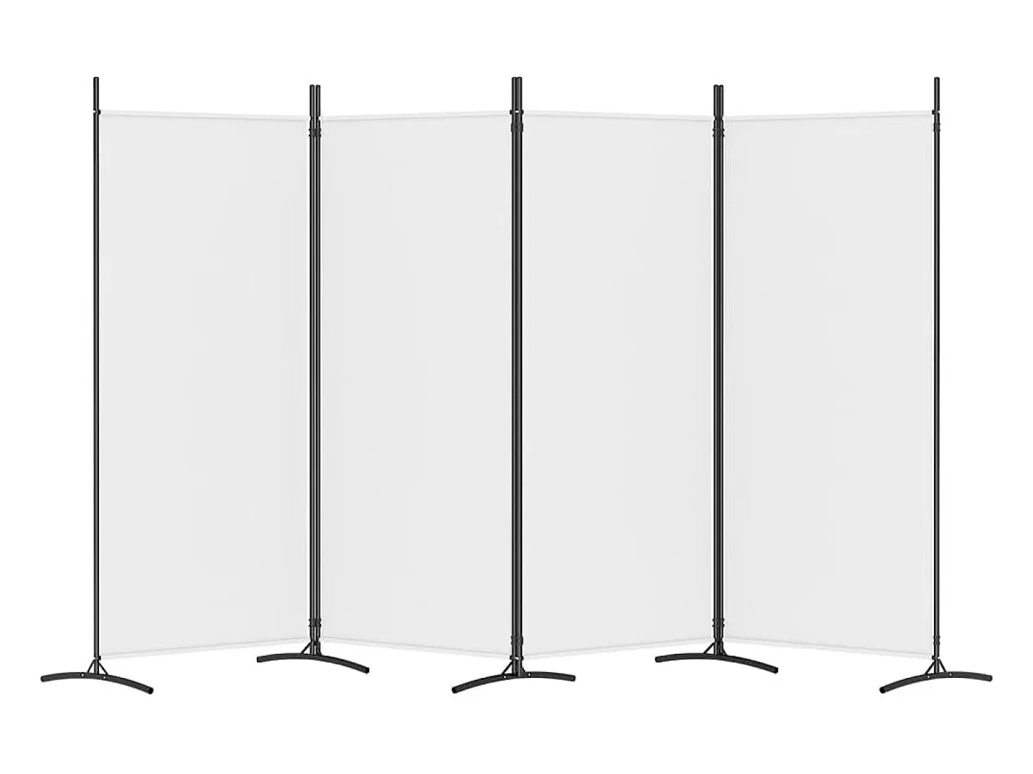 Mampara divisoria de 4 paneles Tela Blanca 346x180 cm