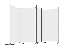 Mampara divisoria de 4 paneles Tela Blanca 346x180 cm