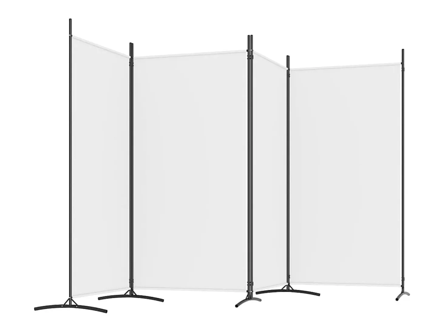 Mampara divisoria de 4 paneles Tela Blanca 346x180 cm