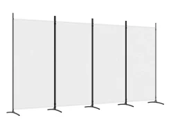 Mampara divisoria de 4 paneles Tela Blanca 346x180 cm