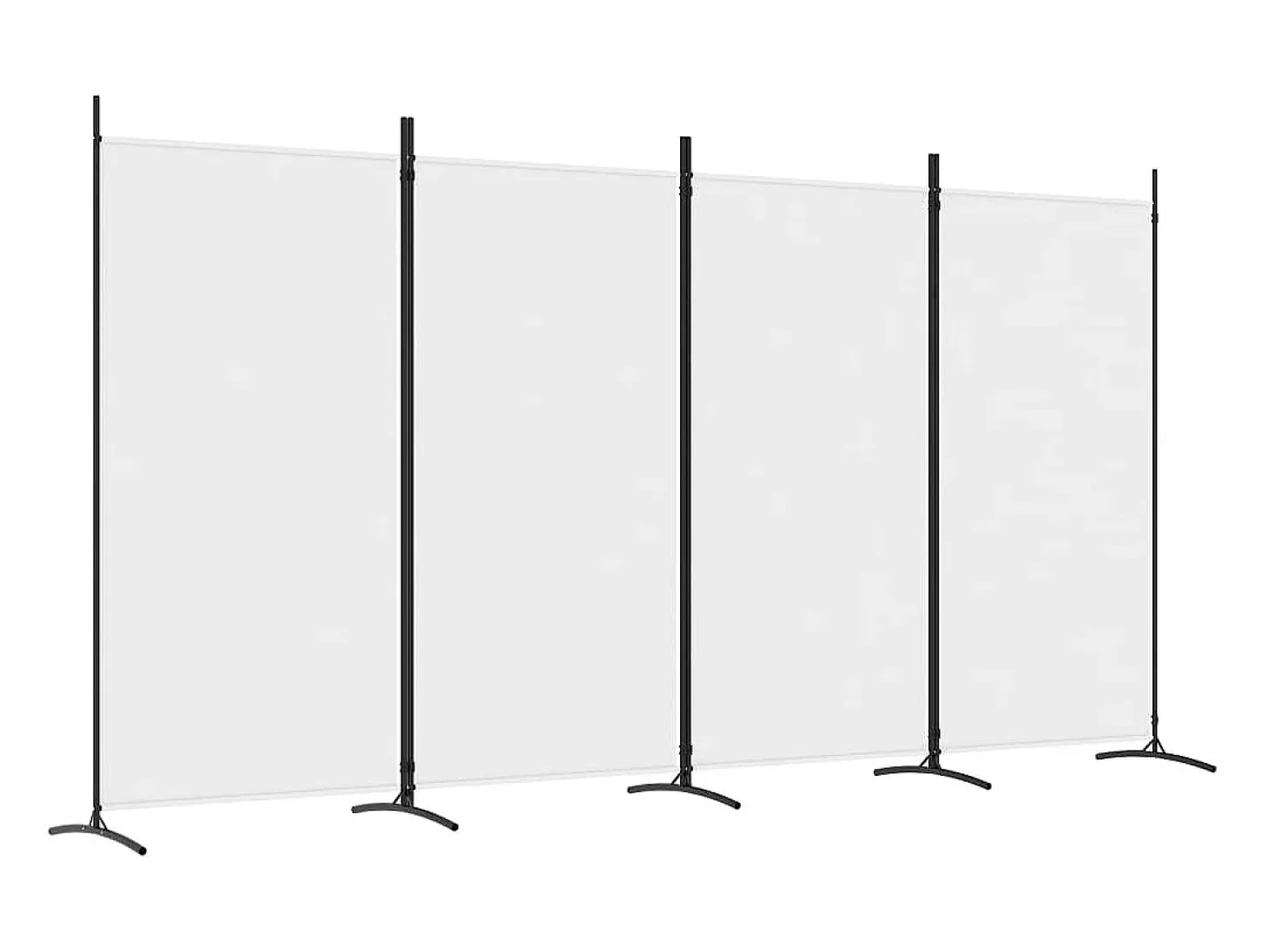 Mampara divisoria de 4 paneles Tela Blanca 346x180 cm