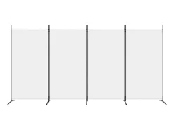 Mampara divisoria de 4 paneles Tela Blanca 346x180 cm