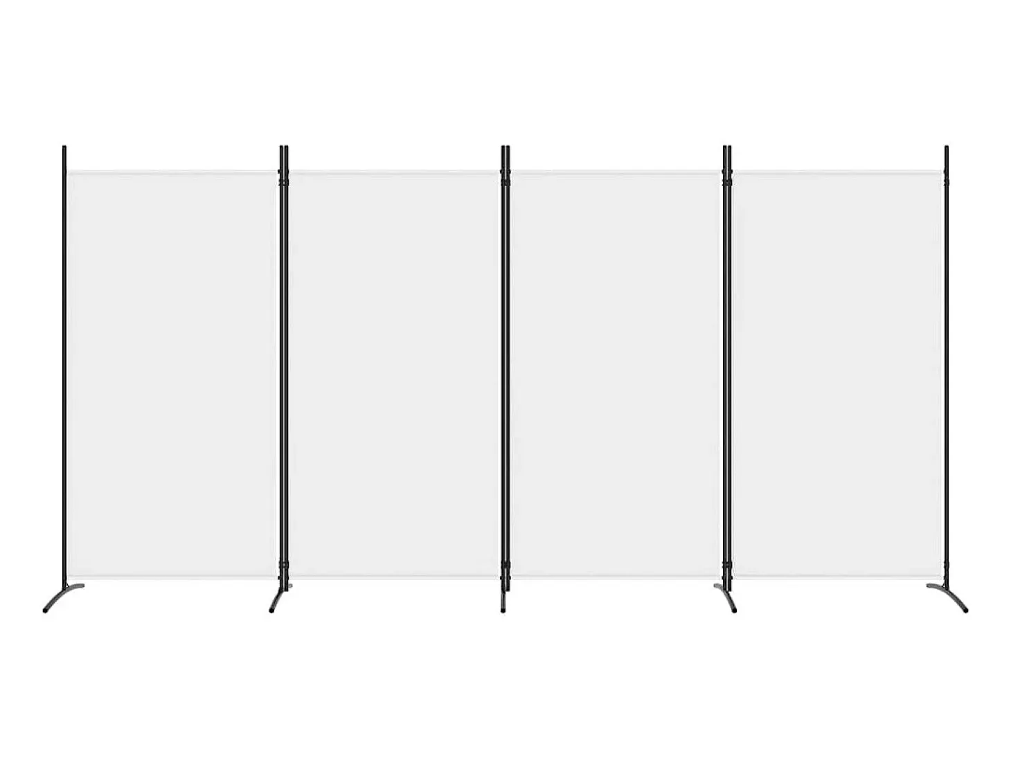Mampara divisoria de 4 paneles Tela Blanca 346x180 cm