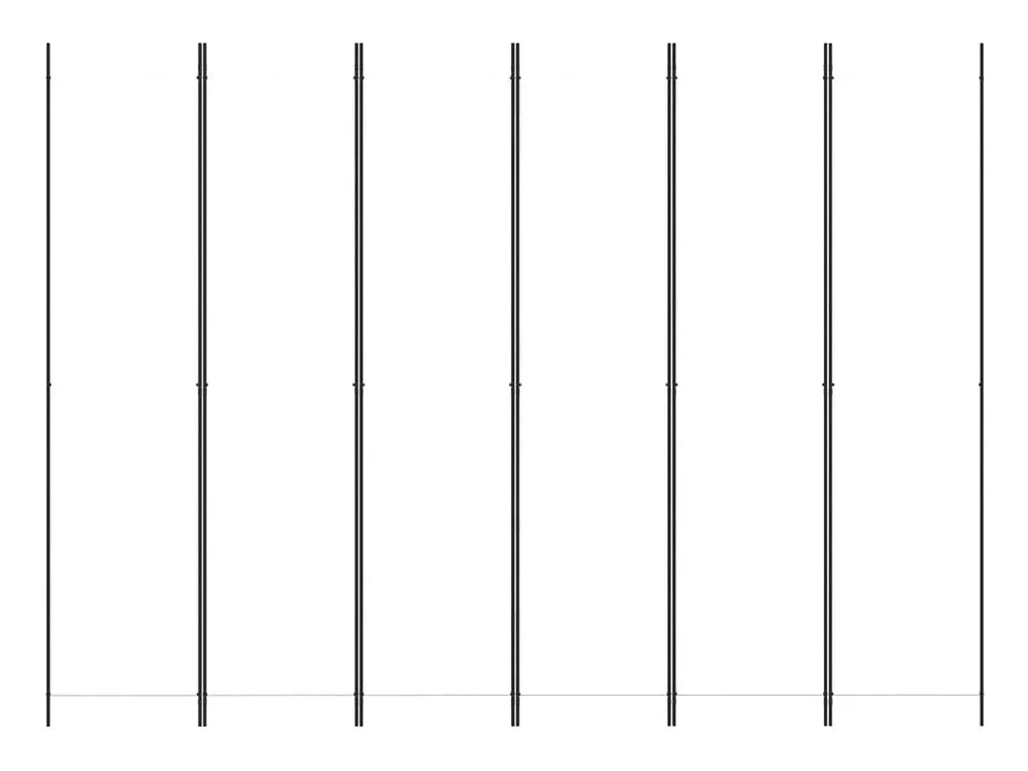 Mampara divisoria de 6 paneles Tela Blanca 300x220 cm