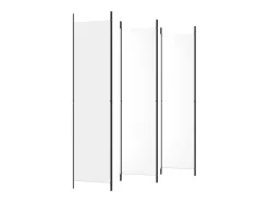 Mampara divisoria de 6 paneles Tela Blanca 300x220 cm