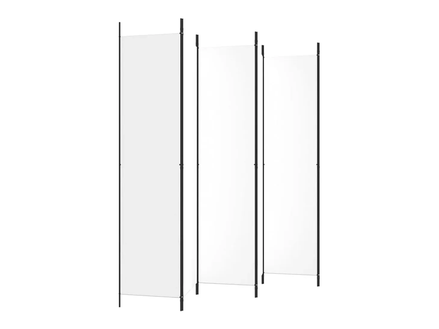 Mampara divisoria de 6 paneles Tela Blanca 300x220 cm