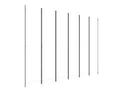 Mampara divisoria de 6 paneles Tela Blanca 300x220 cm