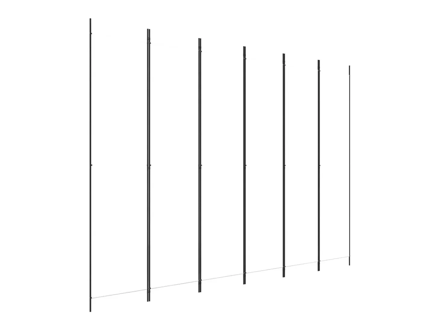 Mampara divisoria de 6 paneles Tela Blanca 300x220 cm