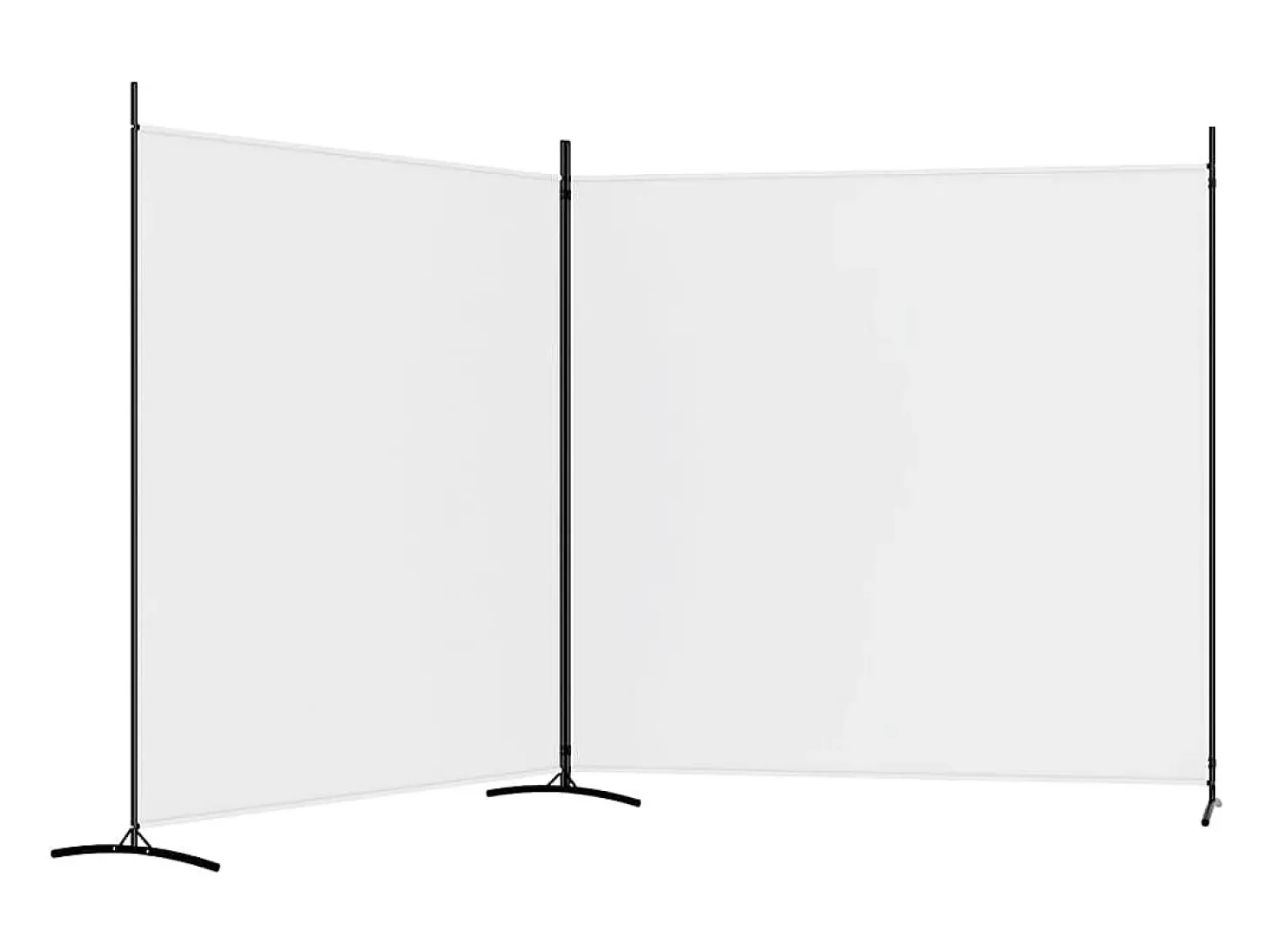 Mampara divisoria de 2 paneles Tela Blanca 348x180 cm