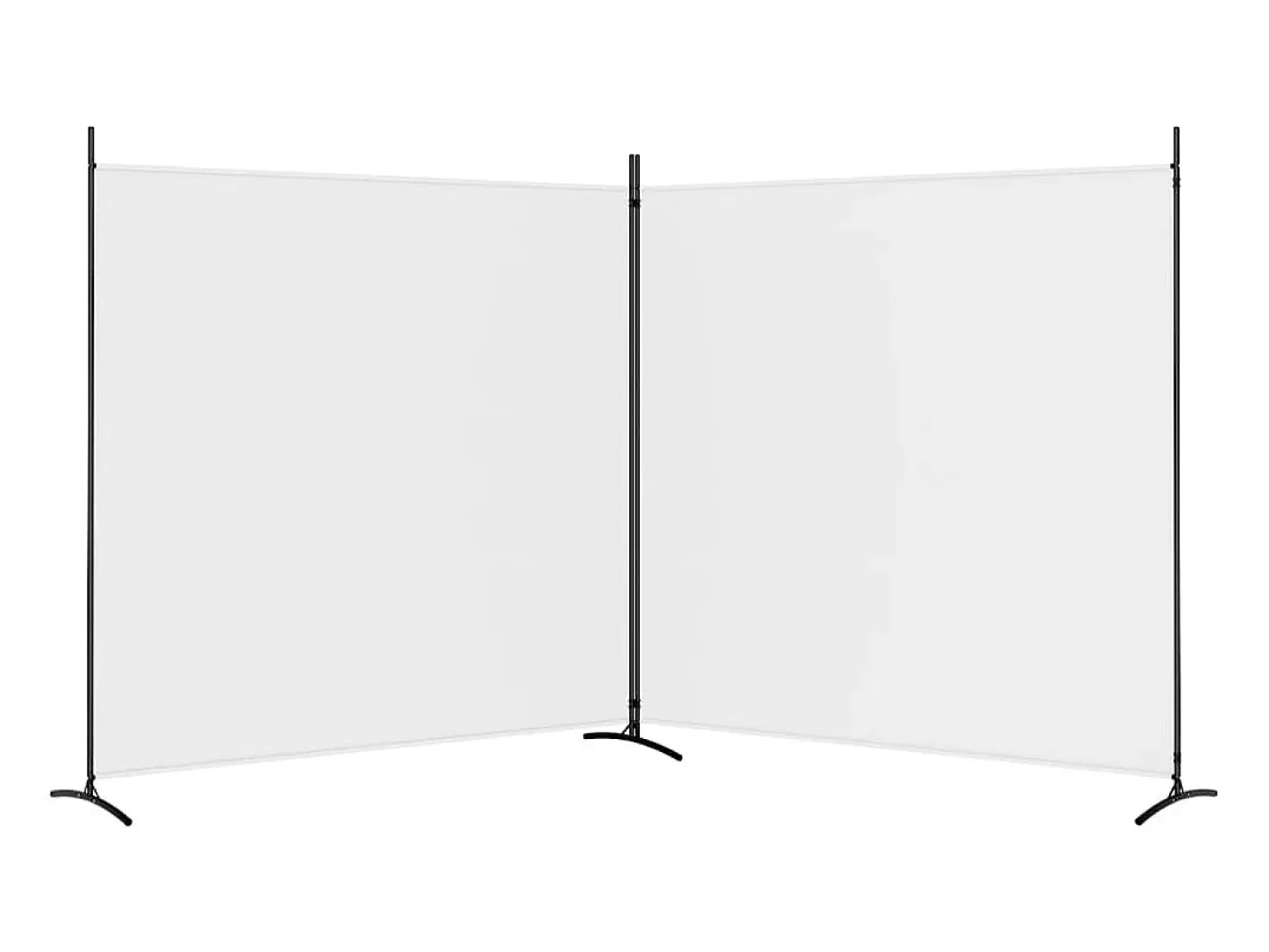 Mampara divisoria de 2 paneles Tela Blanca 348x180 cm
