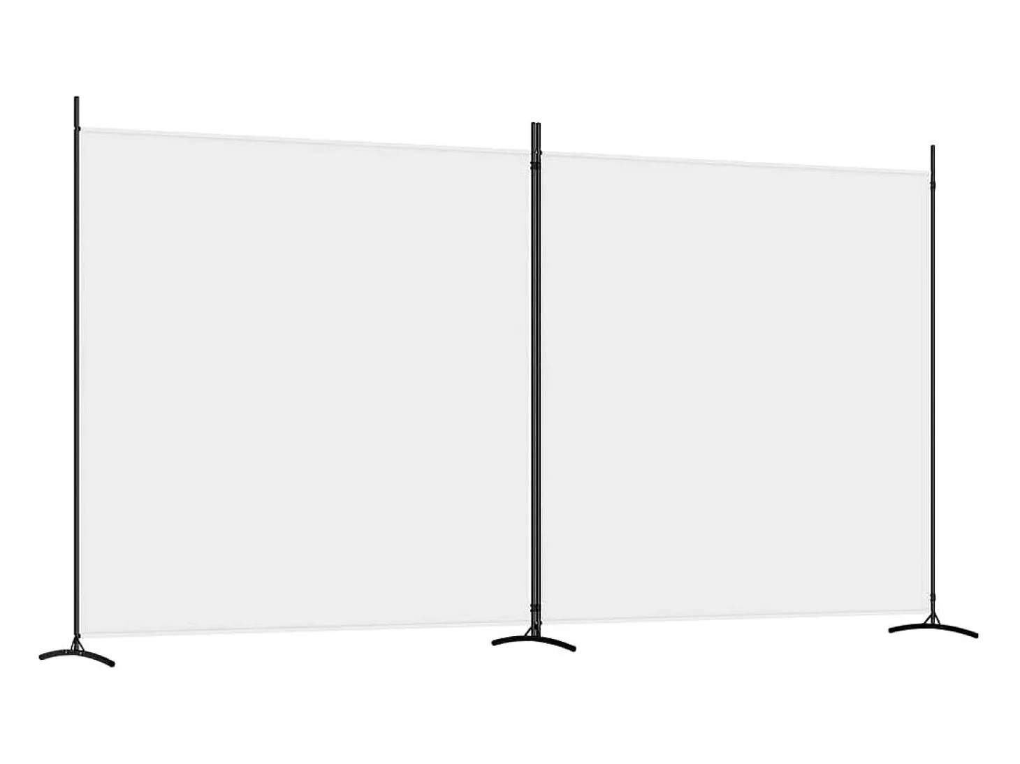 Mampara divisoria de 2 paneles Tela Blanca 348x180 cm