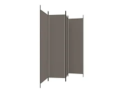 Mampara divisoria de 4 paneles Antracita 698x180 cm Tejido