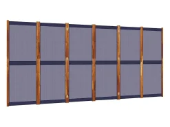 Mampara divisoria de 6 paneles azul oscuro 420x180 cm