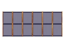 Mampara divisoria de 6 paneles azul oscuro 420x180 cm