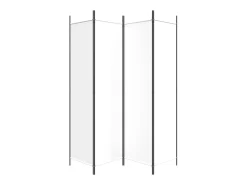 Mampara divisoria de 4 paneles Tela Blanca 200x200 cm