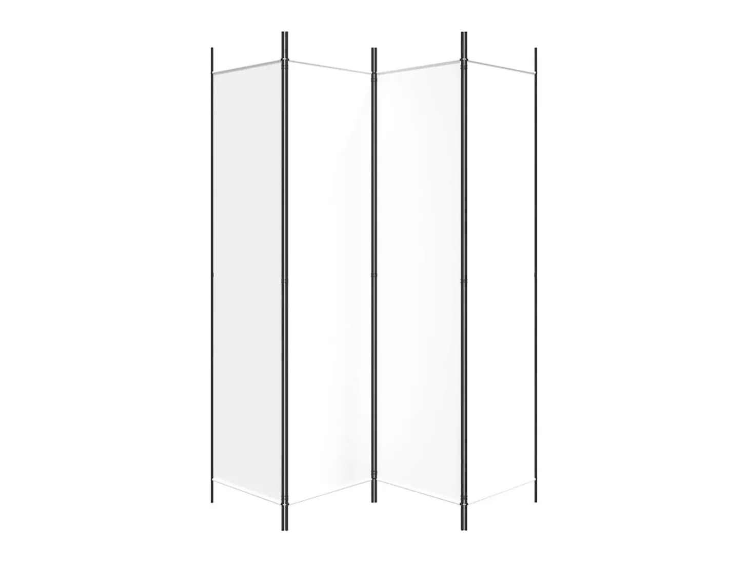 Mampara divisoria de 4 paneles Tela Blanca 200x200 cm