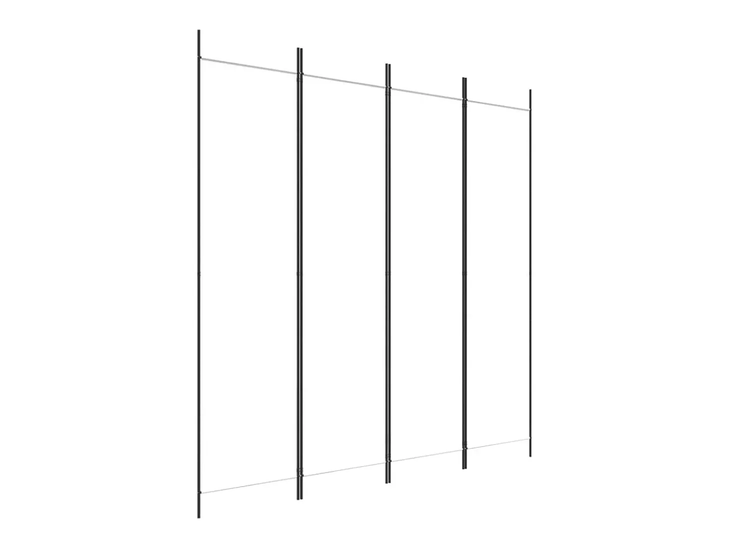 Mampara divisoria de 4 paneles Tela Blanca 200x200 cm