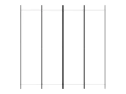 Mampara divisoria de 4 paneles Tela Blanca 200x200 cm