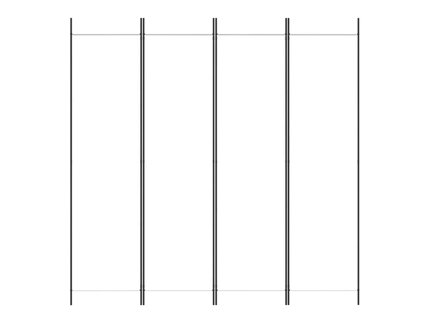 Mampara divisoria de 4 paneles Tela Blanca 200x200 cm