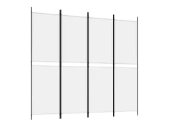 Mampara divisoria de 4 paneles Tela Blanca 200x180 cm