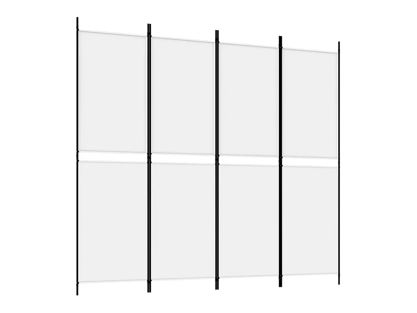 Mampara divisoria de 4 paneles Tela Blanca 200x180 cm