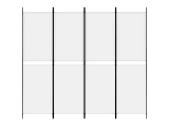 Mampara divisoria de 4 paneles Tela Blanca 200x180 cm