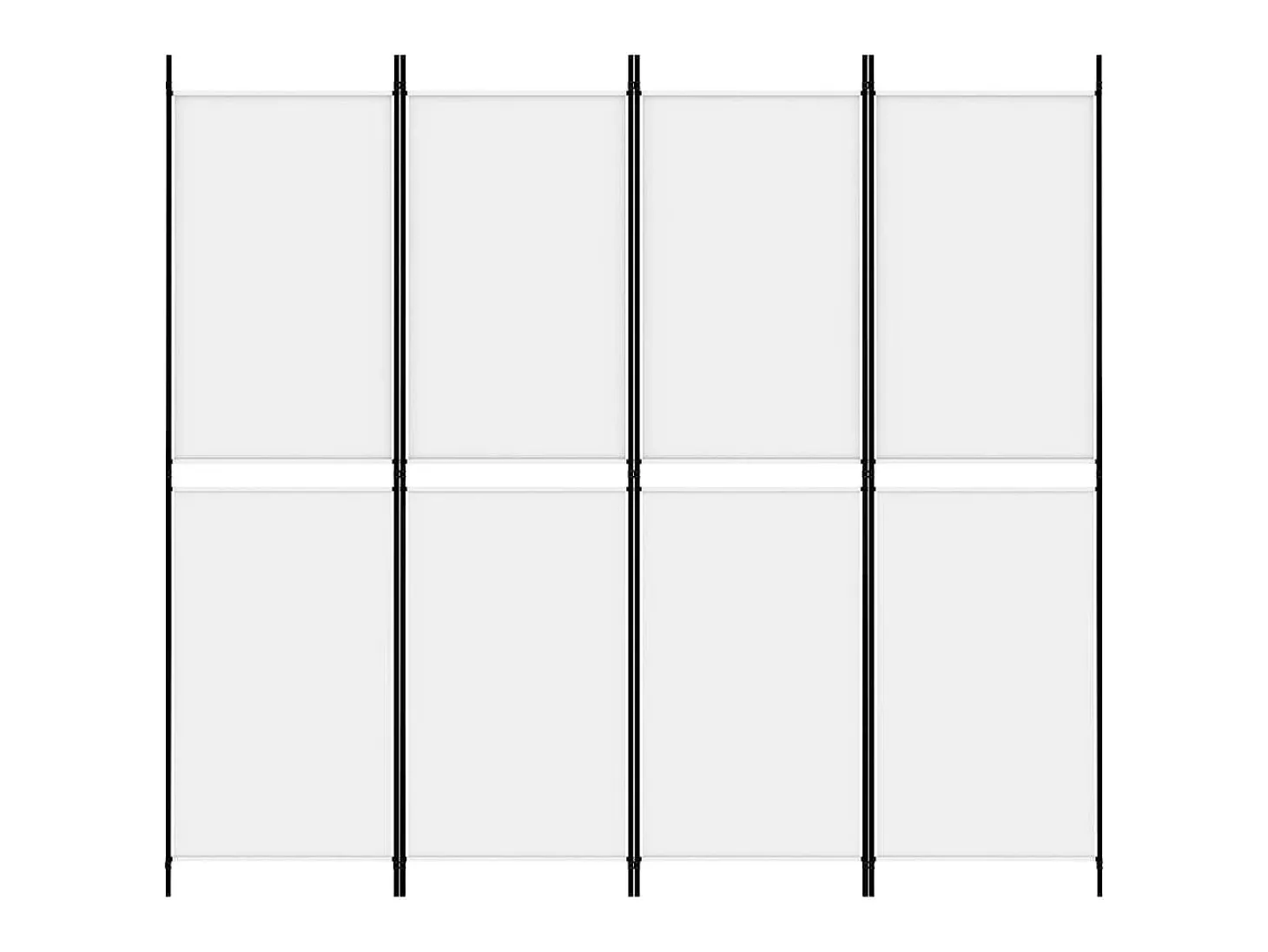 Mampara divisoria de 4 paneles Tela Blanca 200x180 cm