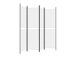 Mampara divisoria de 4 paneles Tela Blanca 200x180 cm