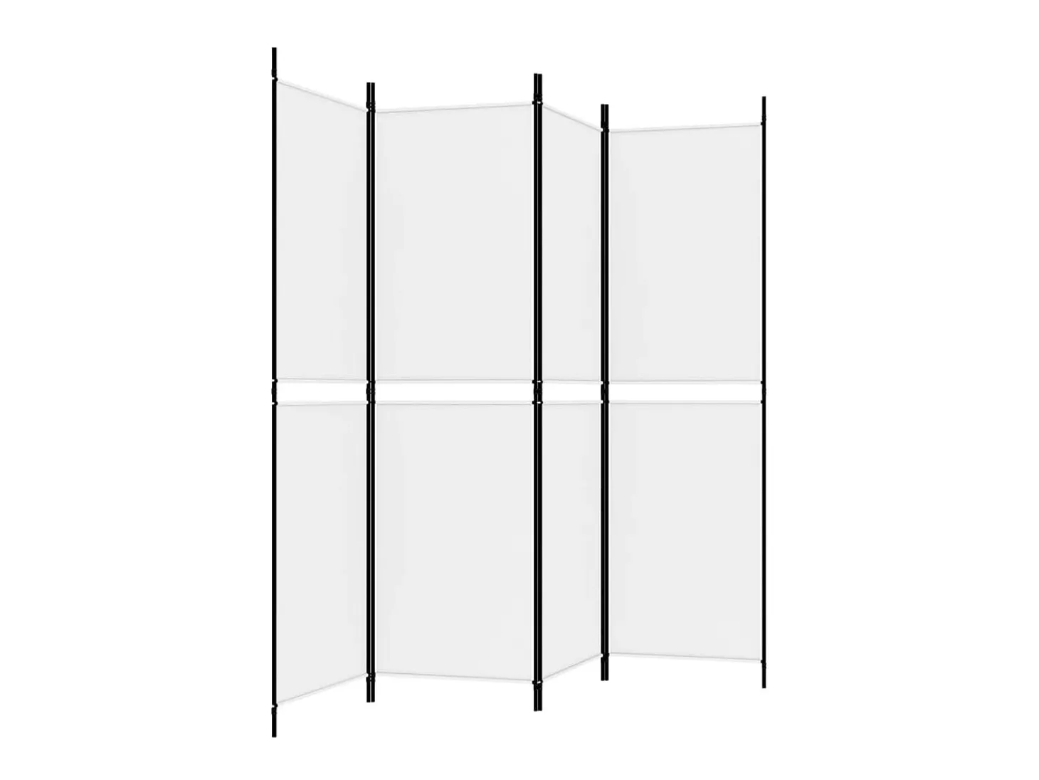 Mampara divisoria de 4 paneles Tela Blanca 200x180 cm