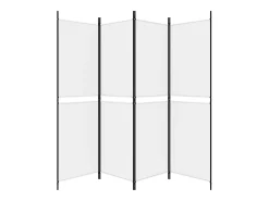 Mampara divisoria de 4 paneles Tela Blanca 200x180 cm