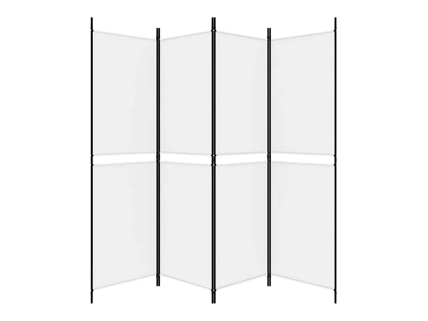 Mampara divisoria de 4 paneles Tela Blanca 200x180 cm
