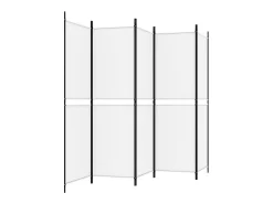 Mampara divisoria de 5 paneles Tela Blanca 250x180 cm