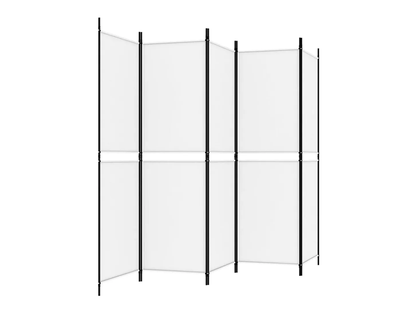 Mampara divisoria de 5 paneles Tela Blanca 250x180 cm