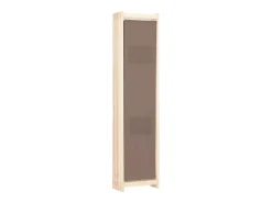 Mampara divisoria de 6 paneles Marrón 240 x 170 x 4 cm Tela