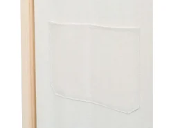 Mampara divisoria de 4 paneles Crema 160x170x4 cm Tela