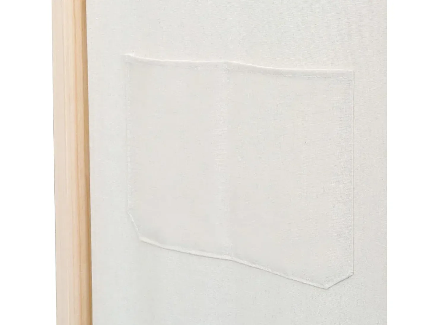 Mampara divisoria de 4 paneles Crema 160x170x4 cm Tela