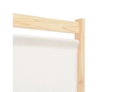 Mampara divisoria de 4 paneles Crema 160x170x4 cm Tela