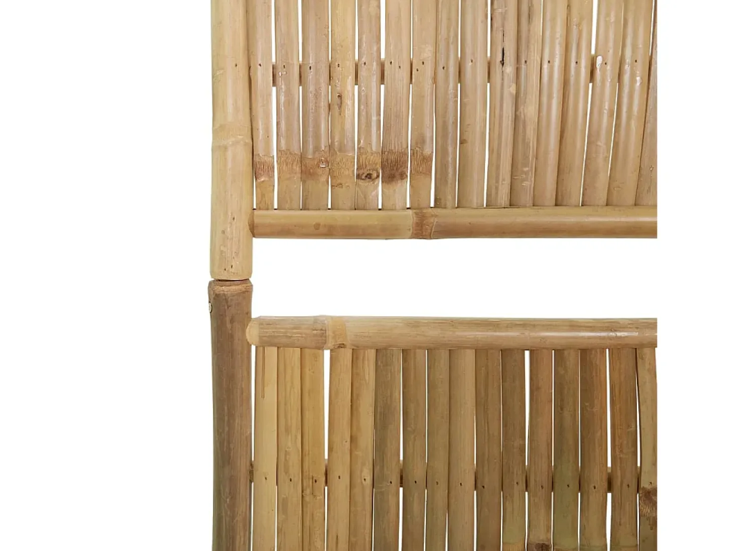 Mampara divisoria de bambú de 4 paneles 160x180 cm