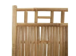 Mampara divisoria de bambú de 4 paneles 160x180 cm