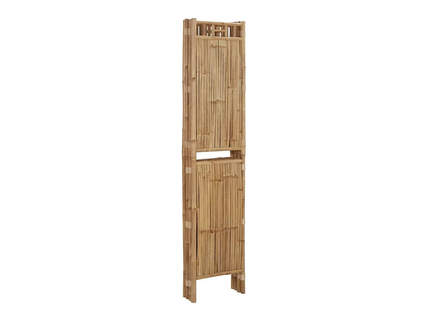 Mampara divisoria de bambú de 4 paneles 160x180 cm