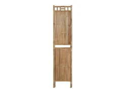 Mampara divisoria de bambú de 4 paneles 160x180 cm