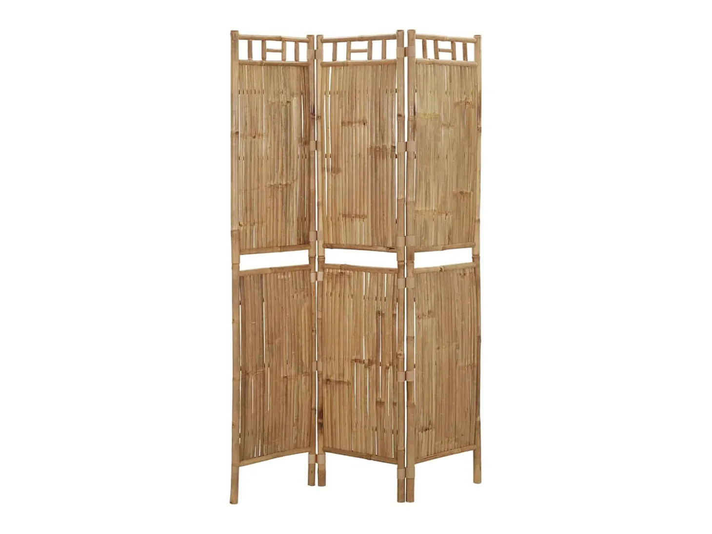 Mampara divisoria de bambú de 3 paneles 120x180 cm