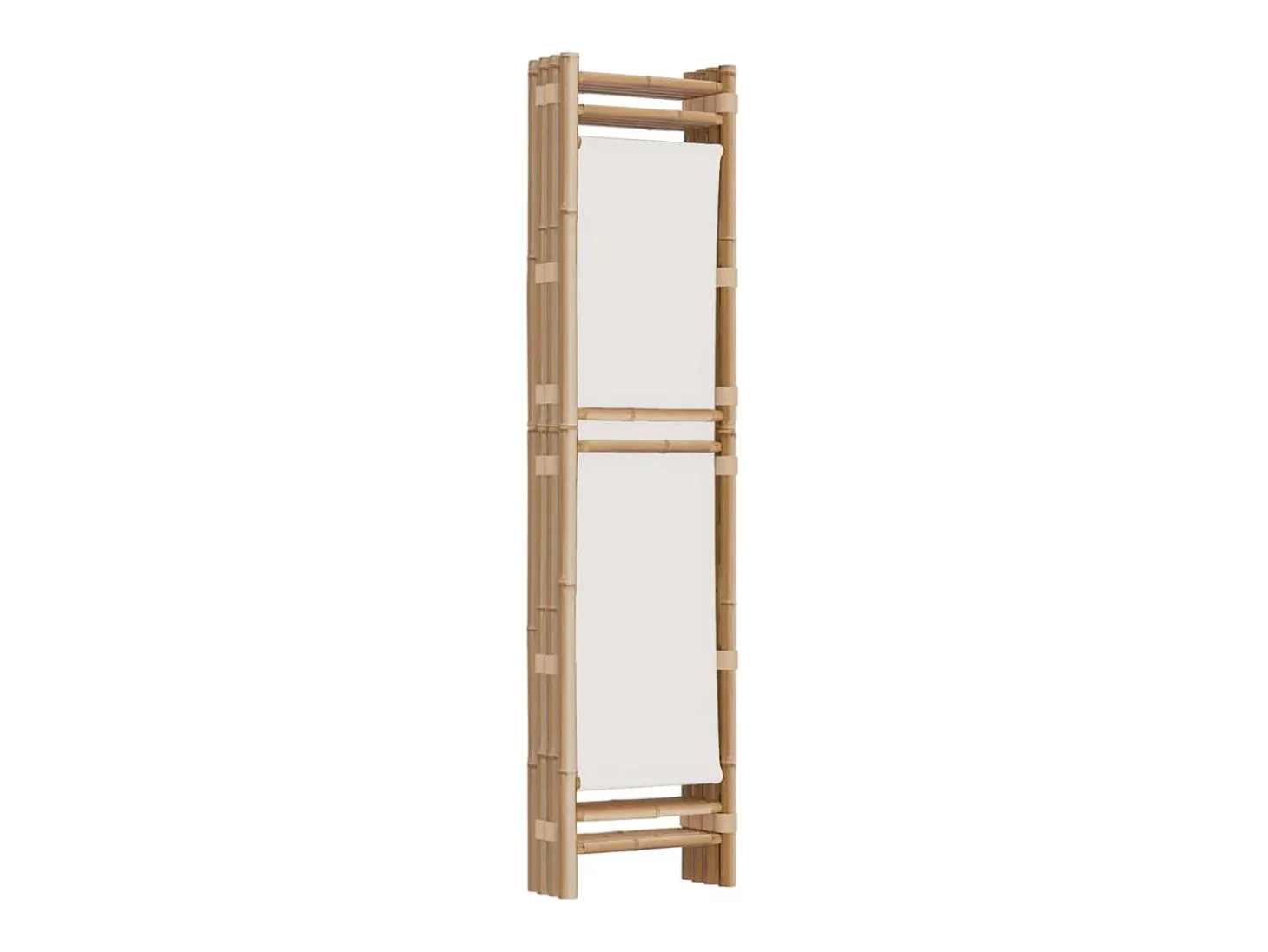 Mampara plegable 4 paneles 160 cm Bambú y lona