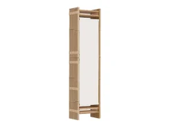 Mampara plegable 6 paneles 240 cm Bambú y lona