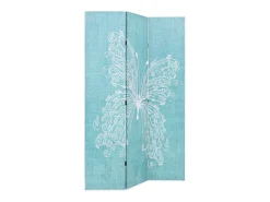 Mampara plegable 120 x 170 cm Papillon Bleu
